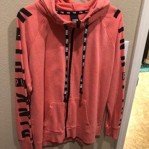 PINK Pullover- Peach & Black